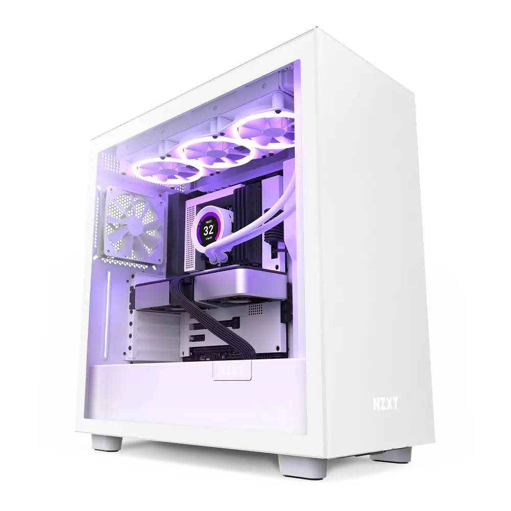 NZXT H7 V1 ATX Mid Tower | Gaming Case White in Oman